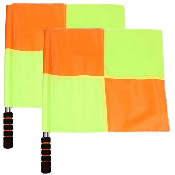 2pcs Referee Flag Outdoor Sports Flag Soccer Football Hockey Match Referee Flags