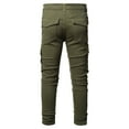 thumbnail image 2 of Boy's Stretch Fit Ripped Destroyed Jeans Pants Cargo Pants Classic Elastic Waist Straight Leg Multi-Pockets Comfy Kids Pants for Boys, 2 of 4