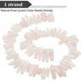 thumbnail image 4 of 16 Inch Strand Rose Quartz Beads Crystal Quartz Points Beads Natural Bullet Shape Quartz Crystal Beads Strand Pink, 4 of 9