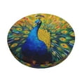 thumbnail image 3 of Picia Peacocks pattern Round Stool Covers Comfy Seat Covers Stretch Removable WashableChair Slipcover Round Bar Chair Cushion Cover-13 inch, 3 of 7