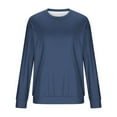thumbnail image 5 of Stamzod Mens Casual Shirts Solid Color Long Sleeve Knitting Pullover Tops Plus Size Fall Winter Clothes for Men Navy G L, 5 of 5