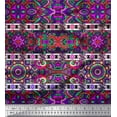 thumbnail image 1 of Soimoi Modal Satin Fabric Stripe,Moroccan & Mandala Kaleidoscope Print Fabric by the Yard 42 Inch Wide, 1 of 1