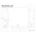 thumbnail image 2 of Kingston Brass GBL1224CSL1 24"x 24" L-Shaped Grab Bar - Left Hand, Mirror, 2 of 2
