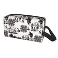 thumbnail image 2 of Goofa Beach Printed Toiletry Bag with Handle,Large Capacity Travel Makeup Cosmetic Bag for Women, Carry on Airport Airline Compliant Bag, 2 of 9