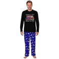 thumbnail image 3 of Funny Hockey Christmas Matching Family Pajamas, Making A Fist Checking You Twice Holiday Pjs For Family And Pet, Black Blue, 3 of 7