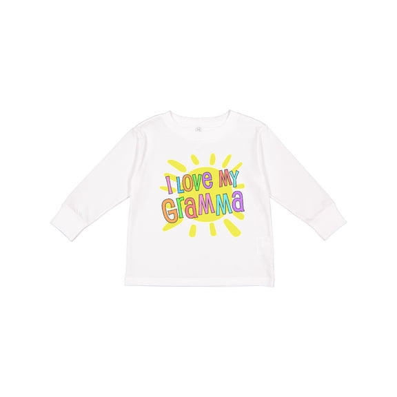 Inktastic I Love my Gramma- sun and rainbow letters Boys or Girls Long Sleeve Toddler T-Shirt