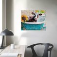 thumbnail image 4 of Orinice Cow Bathroom Wall Art Cow in Bathtub Pictures Wall Decor Country Cattle Bathroom Canvas Painting Print Modern Artwork Home Decorations Framed Ready to  20x16in, 4 of 6