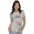 thumbnail image 4 of Jesus Loves Me Heart Cross Faith Womens Slim Fit Graphic Tee Brisco Brands S, 4 of 5