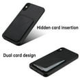 thumbnail image 3 of Feishell Case Compatible with iPhone X, iPhone XS, Wallet Case Credit Card Holder ID Slot Hidden Pocket Vertical and horizontal Kickstand Back Magnetic Shockproof Cover For iPhone X / XS, Black, 3 of 10