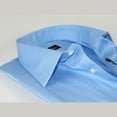thumbnail image 3 of Men Mondego 100% Soft Cotton Dress Business Classic shirt B500 Blue Herringbone, 3 of 7