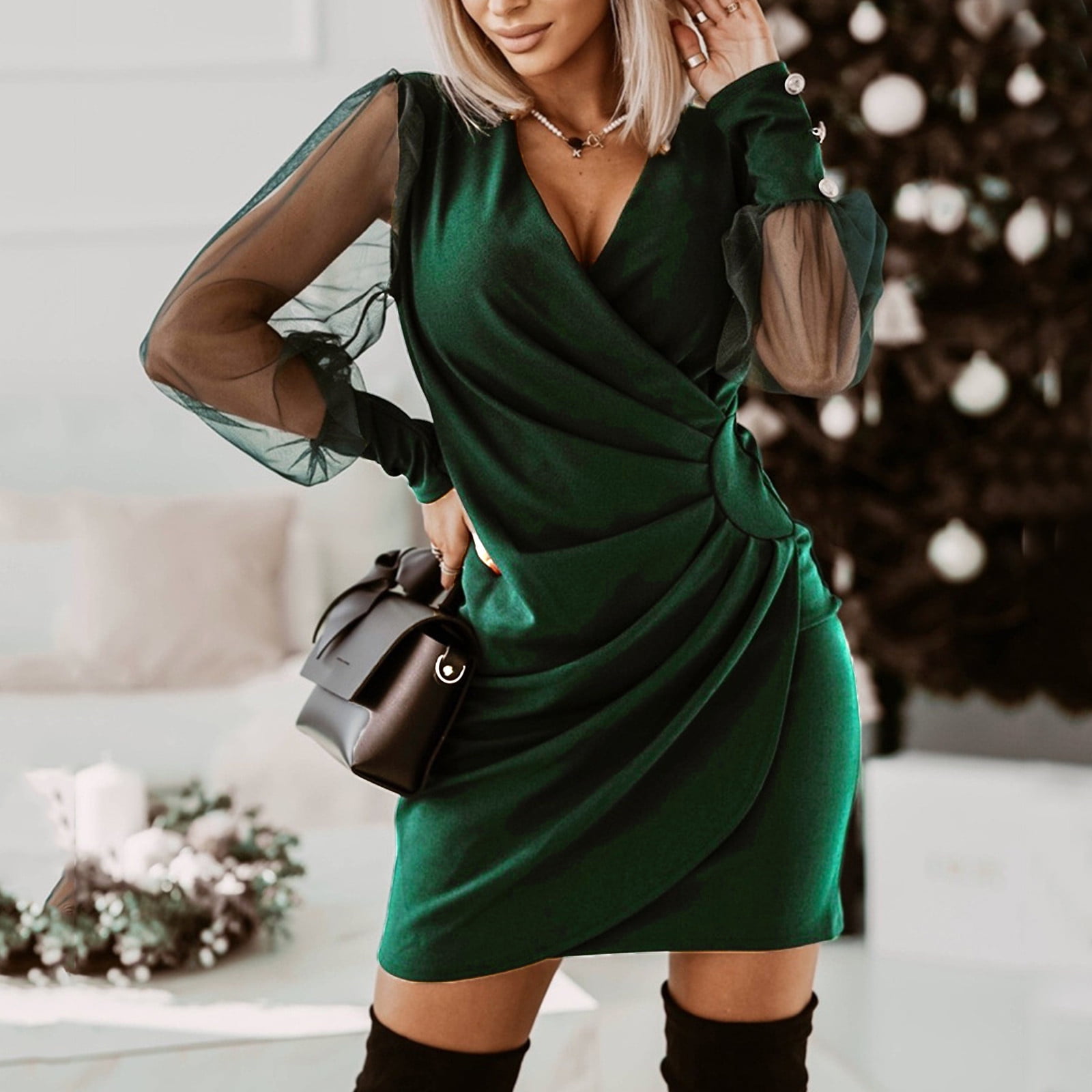 Casual womens dresses with sleeves deals