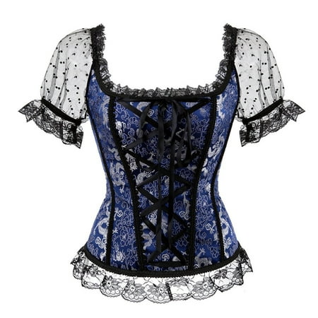 

Fesfesfes Corsets For Women Floral Overbust Corset Bustier Lingerie Top Gothic Court Shapewear Sexy Underwear Plus Size Clearance $10