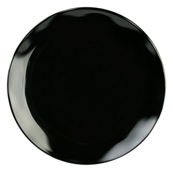 Excellante Black pearl melamine dinnerware collection 20 inch round plate - black, comes in each