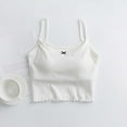 thumbnail image 2 of Tnhcen Women's Summer Cotton Camisole Built-in Bra Sleepwear Lace Trim Sleeveless Backless Top Comfortable Nightwear S-XL Multiple Colors Available White, 2 of 9