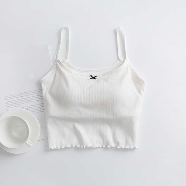 Pijama de manga corta para mujer, de verano, color liso, con tirantes y acolchado en el pecho, ropa interior sin mangas y pijama. Blusa de poliéster para mujer.