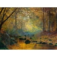 thumbnail image 2 of Grimshaw, John Atkinson 18x15 Black Ornate Wood Framed with Double Matting Museum Art Print Titled - On the River Greta England, 2 of 4