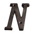thumbnail image 1 of Letras numéricas de hierro forjado de aleación de bricolaje ajkijo, letras de casa de estilo industrial antiguo, textura pesada retro, revestimiento negro, ideal para casas, jardines, tiendas y más N, 1 of 2