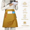 thumbnail image 5 of Unique Bargains Waist Apron Waist Aprons with Pockets Waiter Aprons for Women and Men Yellow 27.56"x19.69", 5 of 6