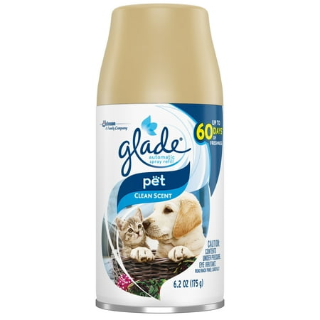 Glade Automatic Spray Refill 1 CT, Pet Clean Scent, 6.2 OZ. Total, Air (Best Pet Deodorizer Spray)