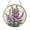 Acrylic 3.5 Inch, variant on Stained Glass Purple Foxglove Round Suncatcher Window Hanging Art Panel for Home Decor Beautiful Garden Display