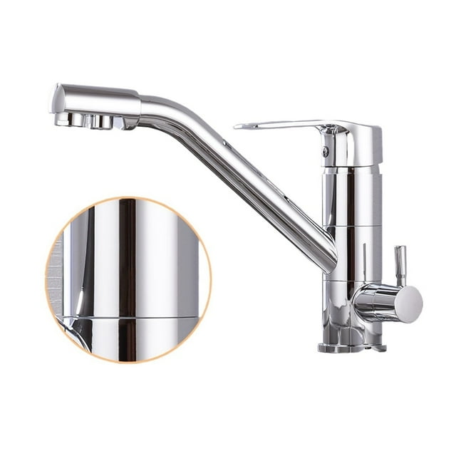 Kitchen Faucet Filter Water Swivel Drinking Faucet, Dual Spout Purifier Kitchen Faucets, Vessel Sink Mixer Tap Hot And Cold ,Easy to Install