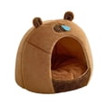 thumbnail image 2 of Nido para gatos semicerrado, caseta para perros, forma de kapibala, artículos para perros, perrera extraíble, suelo cálido antideslizante, cueva para L, 2 of 9