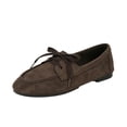 thumbnail image 2 of Willtoo Womens Lace‑Up Loafers British Style Lightweight Flat Casual Shoes Soft Non‑Slip Slip‑On Walking Shoes for Daily Office Wear, 2 of 5
