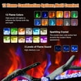 thumbnail image 3 of Electric Fireplace,72" Recessed Electric Fireplace Insert with WiFi & Alexa, Multicolor Flame Effects, Crackling Sound, 1500W Heater for Up to 400 Sq Ft, 3 of 7