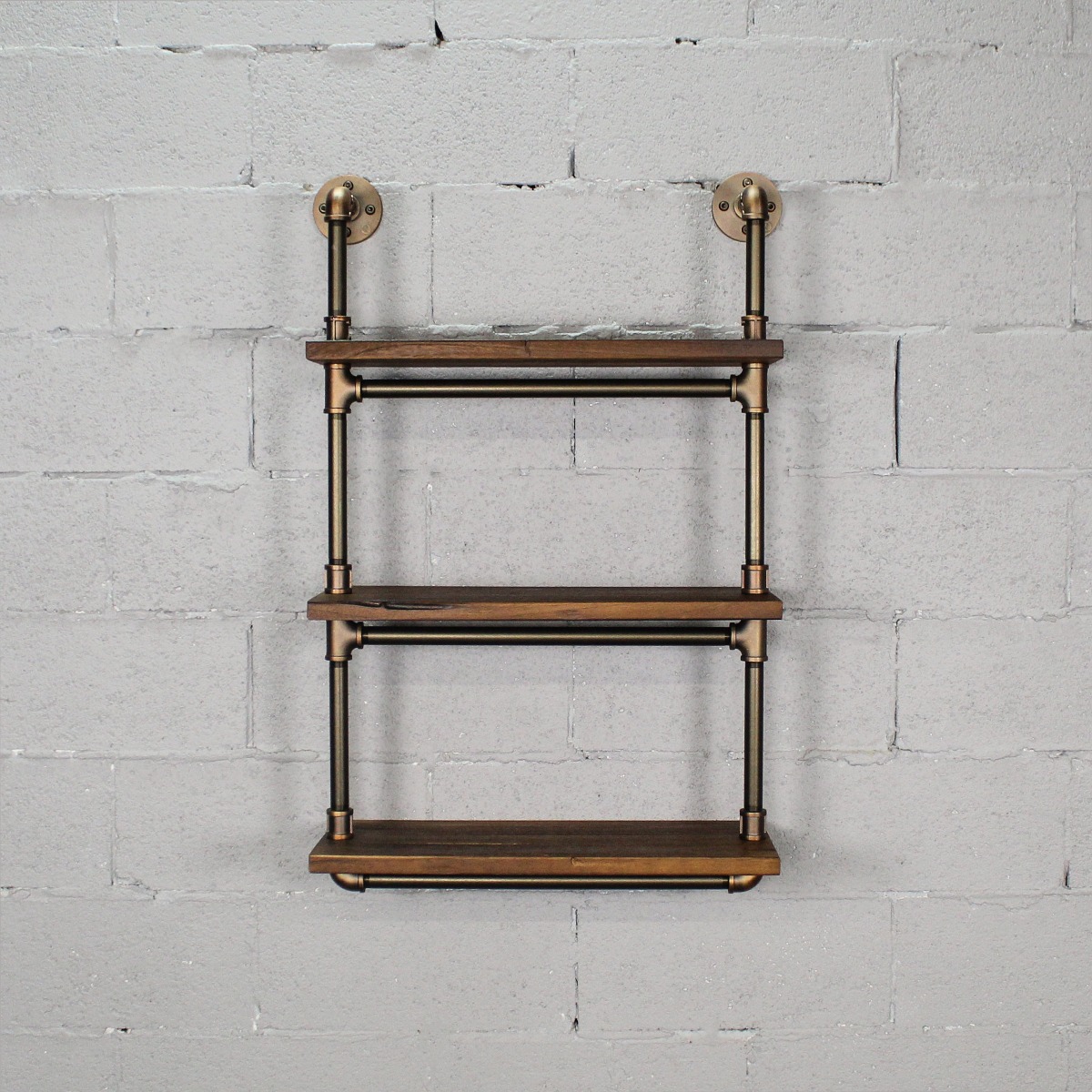 Furniture Pipeline Juneau Industrial Wall Mounted 24" Wide Etagere Rack