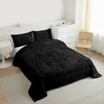 thumbnail image 3 of jejeloiu Retro Damask Print Bedding Comforter Set,Gothic Moth Twin Comforter Sets,Black Baroque Flower Bedding Set For Men Women,Luxury Bedroom Decor Reversible,2 Pieces, 3 of 8