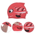 thumbnail image 3 of Unique Bargains 1 Pc Silicone Polka Dot Fish Swim Cap Red, 3 of 5