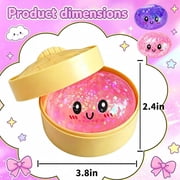 1Pcs Glitter Dumpling Squishy Box Bulk,4Inch Surprise Dumpling Squishy Stress Ball,Squishy Bun,Random 14 Colors Mystery Gift Box for Adult (Random-1pcs)