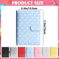 thumbnail image 4 of 7.5×5.3in Sky Blue White Polka Dot A6 Loose Leaf Budget Planner, Scratch Resistant PU Leather Finance Organizer, Detachable Cash Envelope Binder For Weekly Expense Logging & Vacation Savings, 4 of 4
