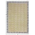 thumbnail image 3 of Casavani - 12'x12' Handblock Printed Yellow Cotton Dhurrie Square Area Rugs for Bedroom & Dining Room, 3 of 7