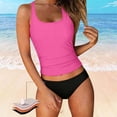 thumbnail image 2 of BOOMNY Womens Leakproof Tankini Sets 2 Peice Menstrual Swimsuit For Women Solid Color Swimwear Lightweight Low Rise Cozy Soft Bathing Suits, 2 of 7