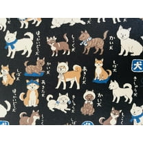 Dog - Dog Oxford Fabric - Kokka - Japanese Fabric - YPA 56030