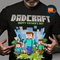 thumbnail image 3 of Dadcraft Happy Father's Day Shirt - Mine craft Video Games Dad Gamers Tee - Funny Pixel Gift for Geeky Dads, 3 of 3