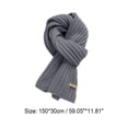 thumbnail image 4 of Thick Warm Knitted Scarf Soft Solid Color Fashion Accessory Ideal for Winter Autumn Wear Keeping You Cozy in Cold Weather, 4 of 8