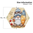 thumbnail image 2 of Rateoe Hello Summer Cute Gnome Drawing Drink Coasters Set of 4 Leather Coasters Spill Protection for Table Desk,Durable and Non Slip Leather Coaster ,4 Inches Drink Mats-Hexagon, 2 of 6