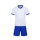 thumbnail image 2 of Conjuntos de blusas y camisas de manga corta con cuello en V. Conjunto de traje de fútbol de color sólido para niños para juegos deportivos universitarios, partidos de rendimiento, uniformes de entren, 2 of 5
