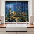 thumbnail image 2 of Ambesonne World Kitchen Curtains, Continent Central Europe, 55"x39", Blue Yellow Emerald, 2 of 3