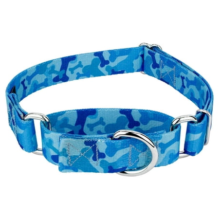 UPC: 0029741421028 | Country Brook Petz® Blue Bone Camo Martingale Dog Collar Extra Large
