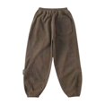 thumbnail image 5 of Huanglei Warm Thick Velvet Corduroy Pants For Boys Winter Casual Sweatpants For Kids Comfortable Sports Pants For Ages 6 16, 5 of 6