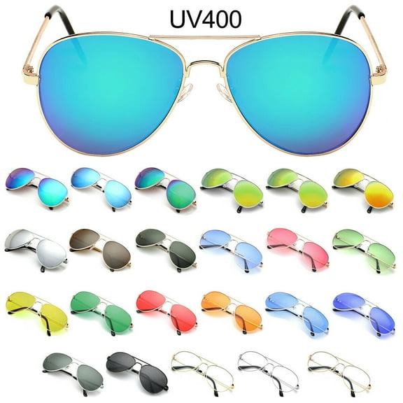 Aviator Sunglasses for Men Women Vintage Sports Driving Mirrored