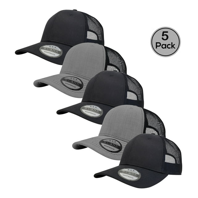 Blank Activewear , Lot de 5 Casquettes de Camionneur Snapback