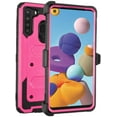 thumbnail image 1 of Mignova for Galaxy A21 Case with Built-in Screen Protector, [Heavy Duty Protection] Full-Body Rugged Shockproof Protective Cover with Kickstand for Samsung Galaxy A21 (6.5-inch) (Pink), 1 of 7