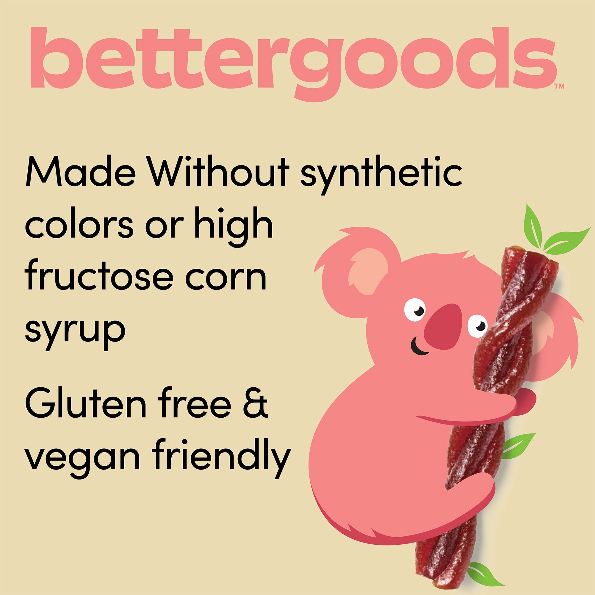 bettergoods Strawberry Lemonade Fruit Twists, 0.63 oz, 12 Count
