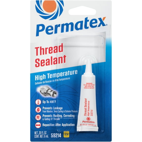 Permatex® 59214 High Temperature Thread Sealant 0.20 fl. oz. Carded Pack