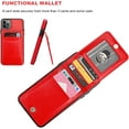 thumbnail image 4 of iPhone 11 Pro Max Case Wallet with Credit Card Holder, Premium Leather Magnetic Clasp Kickstand Heavy Duty Protective Cover for 11 Pro Max 6.5 Inch(Red), 4 of 13