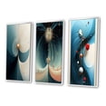 thumbnail image 3 of Designart "Circular Blue Desires Abstract Secrets V" Modern Geometric Framed Wall Art Set Of 3 - Blue Abstract Frame Canvas Set For Living Room Decor, 3 of 7